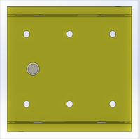 Wnękowa \ metal \ RAL1021 - Żółty \ brak \ 255 mm \ 256 mm \ 25,5 mm \ nie