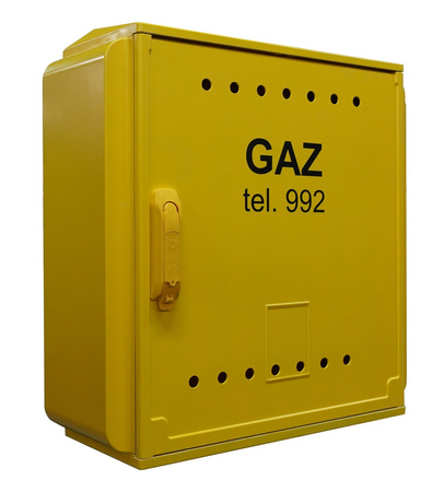 Punkt gazowy z postumentem - typ 2B, średnie ciśnienie, laminat, żółty