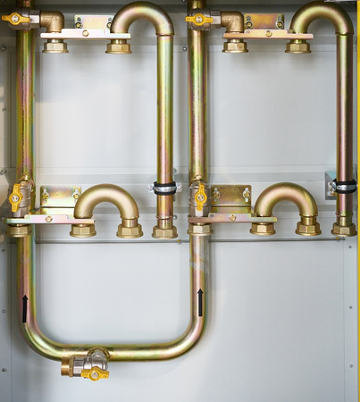 Punkt red-pom na 3-4 gazomierzy G4/G6,w skrzynce metalowej 800x1200x250 - brązowy