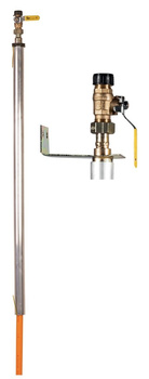 Przyłącze polietylenowe, PE25 x kurek sferyczny DN15, H=1500 + wspornik