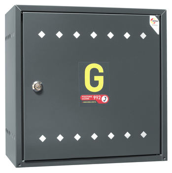 Wolnostojąca skrzynka gazowa 600x600x250 skośny daszek - antracytowa