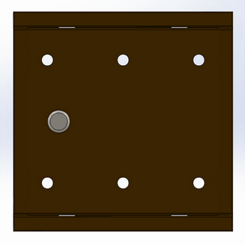 Skrzynka gazowa 250x250 wnękowa, metalowa - brązowa