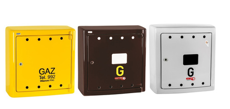 Wolnostojąca skrzynka gazowa z laminatu - popielata