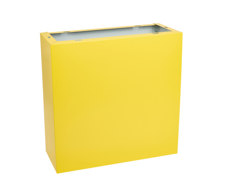 Postument z blachy do skrzynek gazowych o podstawie 600x250mm, H=600 - żółty