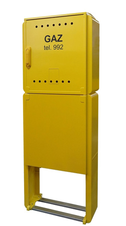 Punkt gazowy z postumentem - typ 2B, średnie ciśnienie, laminat, żółty