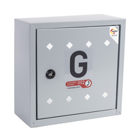 Naścienna skrzynka gazowa  na zawór, 300x300x150 - popiel