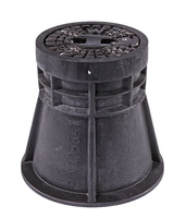 Skrzynka uliczna PEHD, okrągła, WODA