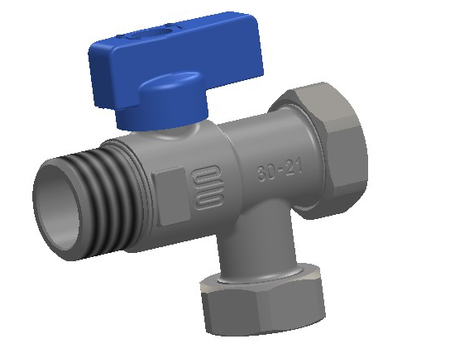 Zawór z.w.u. kątowy z filtrem i luźną nakrętką 1/2"