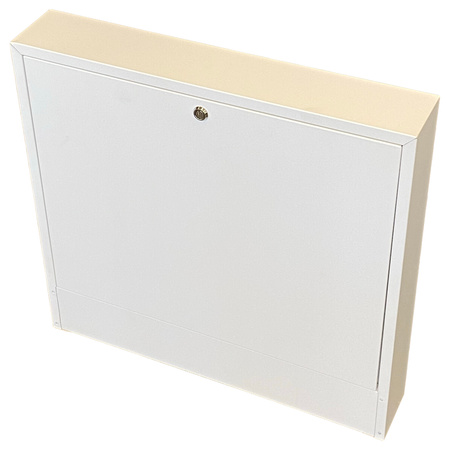 Szafka natynkowa do rozdzielaczy 760x580x110 (9-10 sekcji), RAL 9003 biała