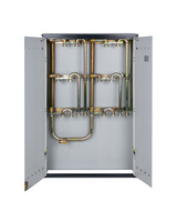 Punkt redukcyjno-pomiarowy na 5-6 gazomierzy G4/G6,w pionie,w skrzynce metalowej antracyt