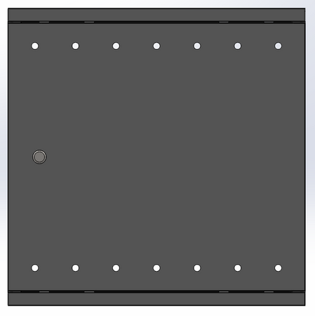 Skrzynka gazowa 600x600 wnękowa stalowa RAL 7040 popiel