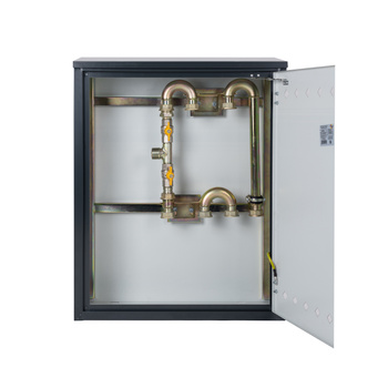 Punkt red.-pomiarowy 2 gazomierze w pionie, metal, antracytowy 700x850x250