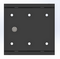 Skrzynka gazowa 250x250 wnękowa, metalowa - antracyt