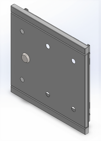 Skrzynka gazowa 250x250 wnękowa, metalowa - popiel