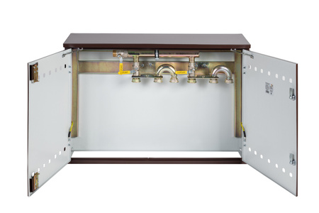 Punkt red.-pomiarowy, poziom 2 gazomierze, brąz 1050x700x250