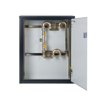 Punkt red.-pomiarowy 2 gazomierze w pionie, metal, antracytowy 700x850x250