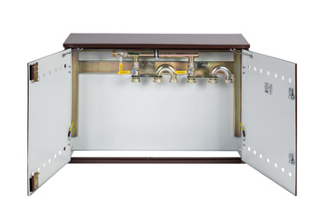 Punkt red.-pomiarowy, poziom 2 gazomierze, brąz 1050x700x250