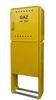 Punkt gazowy z postumentem - typ 2B, średnie ciśnienie, laminat, żółty