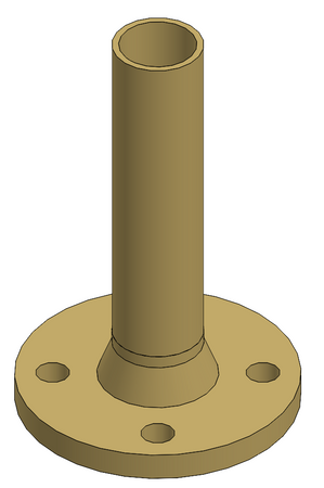 Kołnierz stalowy szyjkowy DN40 x króciec do wspawania DN40