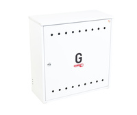 Naścienna skrzynka gazowa, 600x600x250 skośny daszek - biała