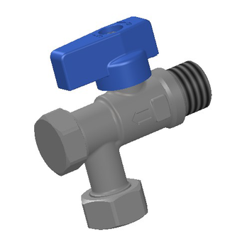 Zawór z.w.u. kątowy z filtrem i luźną nakrętką 3/4"