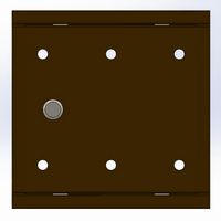 Skrzynka gazowa 250x250 wnękowa, metalowa - brązowa