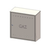 Skrzynka gazowa inox 600x600x250, wolnostojąca, skośna
