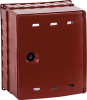 Naścienna skrzynka gazowa na zawór, 300x340x200, z tworzywa - brązowa
