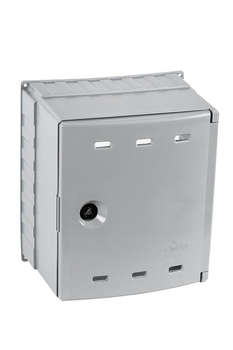Naścienna skrzynka gazowa na zawór, 300x340x200, z tworzywa - popielata