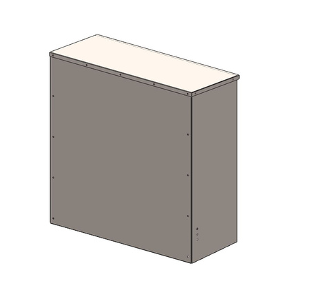 Skrzynka gazowa inox 600x600x250, wolnostojąca, skośna