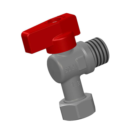 Zawór c.o. kątowy z luźną nakrętką 3/4"