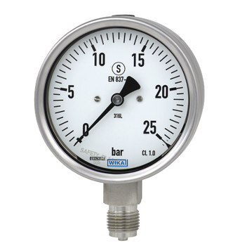 Manometr tarczowy M100, 0-6 bar