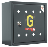 Naścienna skrzynka gazowa na zawór, 300x300x150 - antracytowa