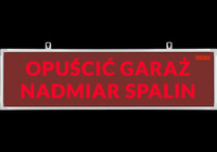 Tablica ostrzegawcza TP-4.dAs2/H2 OPUŚCIĆ GARAŻ NADMIAR SPALIN